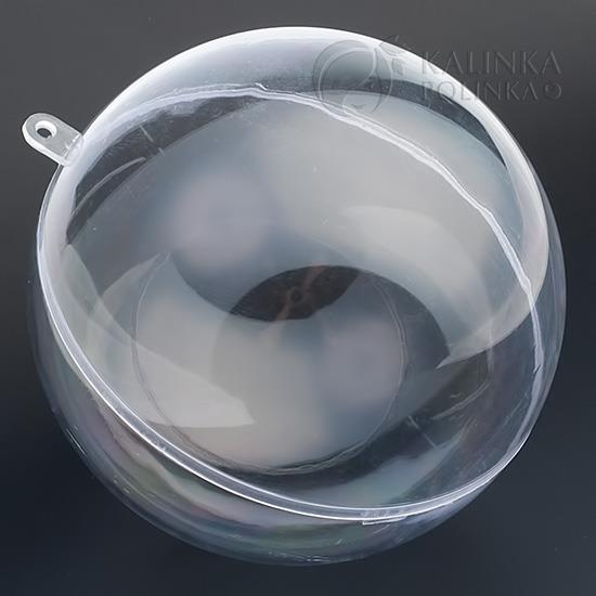 Сборный прозрачный пластиковый шар-заготовка для новогодних украшений, диам. 10м.