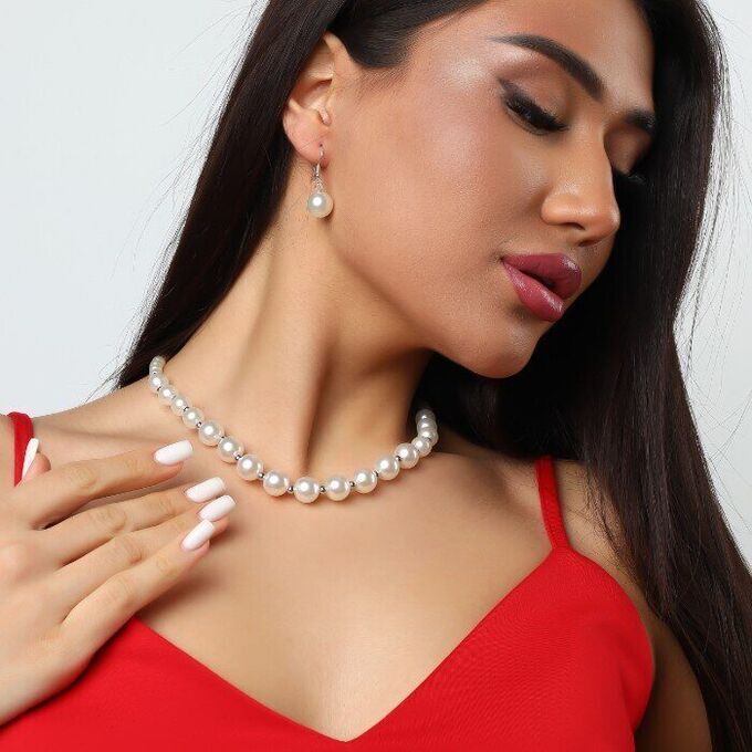 Sapphire Комплект из жемчуга: колье и серьги