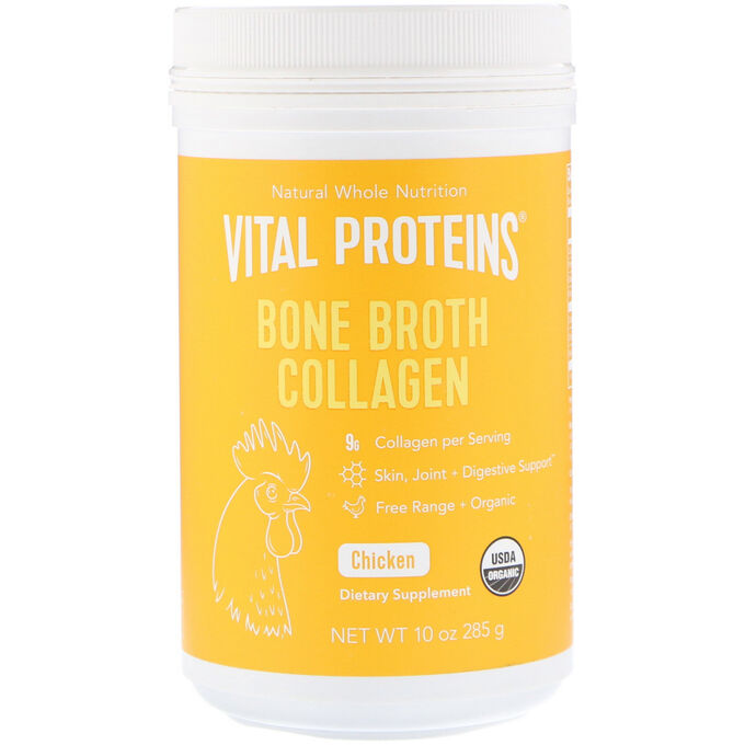 Vital Proteins, Коллаген из костного бульона, курица, 285 г (10 унций)