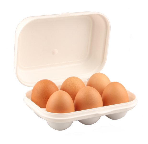 Контейнер для яиц с декором 172*130*75 ,1/20 белый