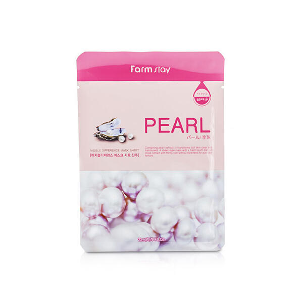 Farm Stay Тканевая маска с экстрактом жемчуга Farmstay VISIBLE DIFFERENCE MASK SHEET PEARL