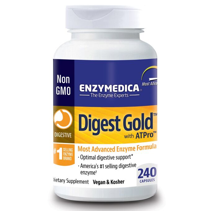 Enzymedica, Digest Gold с ATPro, 240 капсул