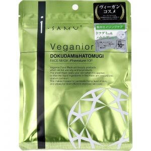 StayFree Veganior Dokudami&amp;Hatomugi Маска для лица с экстрактом докудами, экстрактом семян коикса (бусенника), экстрактом центеллы азиатской (CICA), бакучиолом, ниацинамидом, ретинолом, скваланом, витамином С