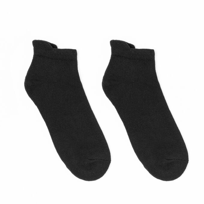 Носки мужские махровые, цвет чёрный, р-р 27-29