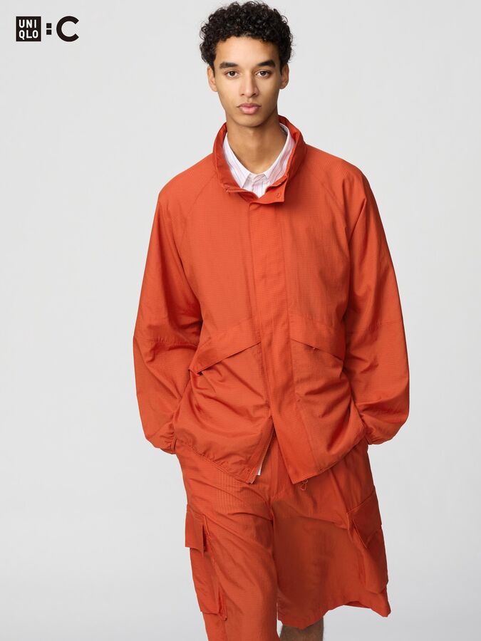 UNIQLO Ветровка мужская, оранжевый