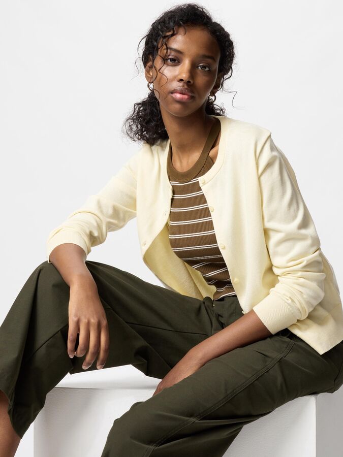 UNIQLO Кардиган женский, желтый