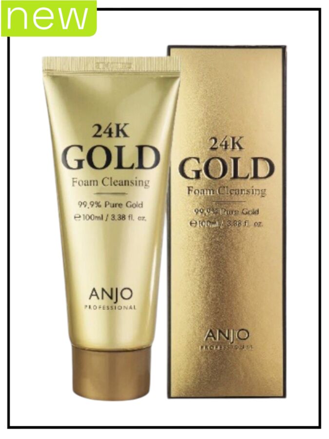 Anjo Professional Пенка для лица очищающая пенка с биозолотом Foam Cleansing 24K Gold, 100 мл