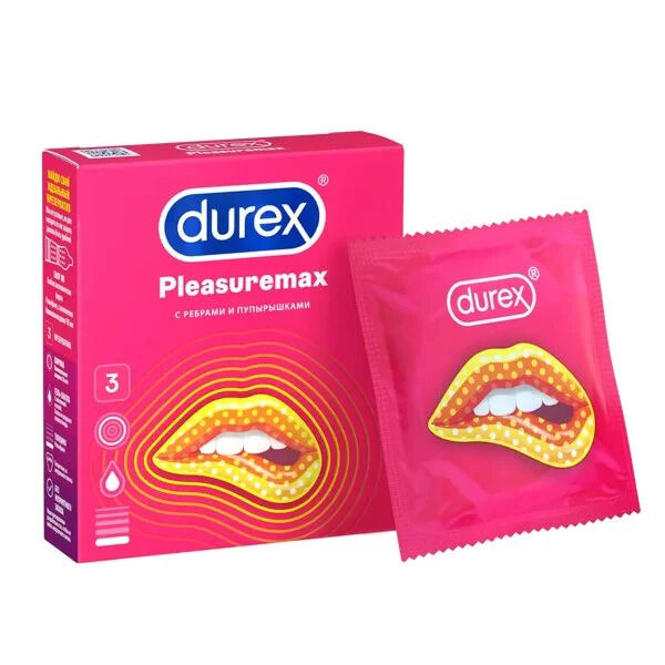 Durex Презервативы Дюрекс Pleasuremax с ребрами и пупырыш. №3	Рекитт Бенкизер Хэлс