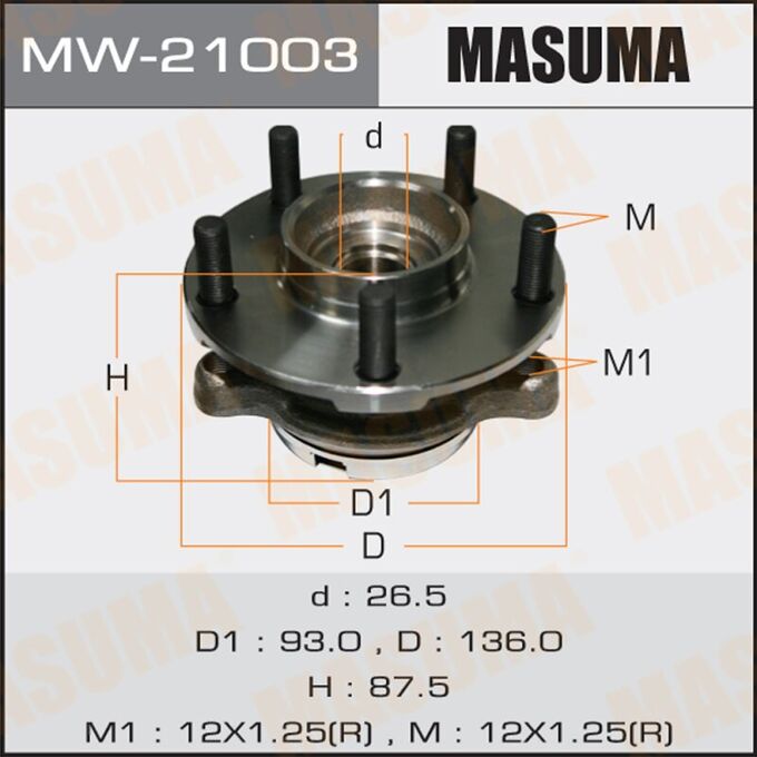Ступичный узел MASUMA front INFINITI FX35/ S50