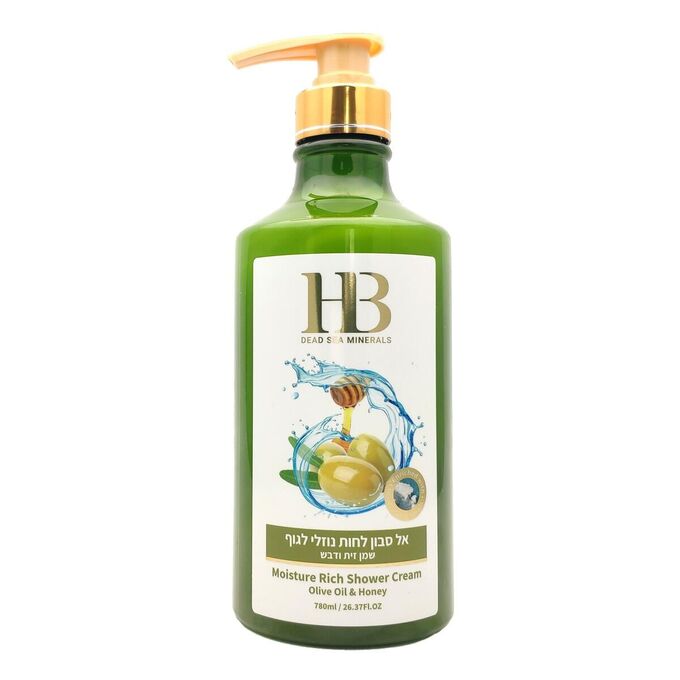 HB (Health & Beauty) Health &amp; Beauty Увлажняющий гель для душа с оливковым маслом и медом, 780 мл