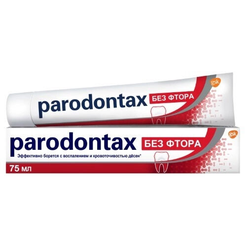 Parodontax Пародонтакс зуб. паста без фтора п/кровоточ. и воспал. десен 75мл	ГСК Консьюмер Хелске