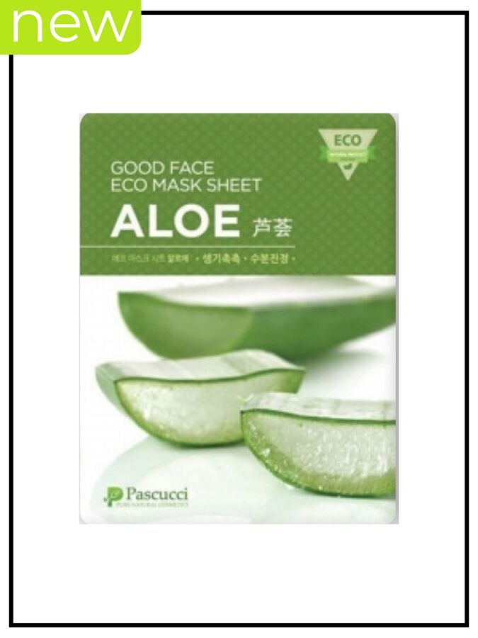 Маска для лица тканевая смягчающая с экстрактом алоэ вера Pascucci Mask Sheet Good Face Eco Aloe, 23 мл