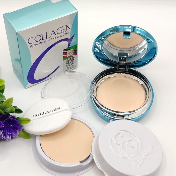 Увлажняющая пудра для лица (с запаской)-Enough Collagen Hydro Moisture Two Way Cake 13g+13g, #13 -