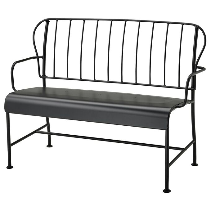 IKEA L?CK?, 2-местный диван, открытый, серый