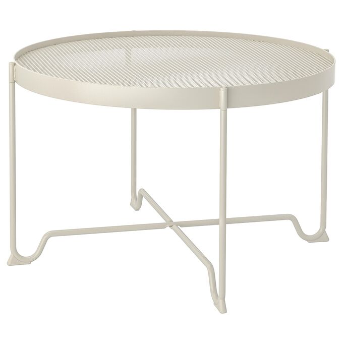 IKEA КРОХОЛЬМЕН, журнальный столик, напольный, бежевый, 73 см