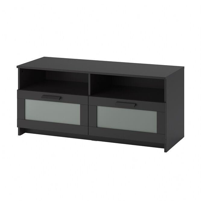IKEA БРИМНЕС, подставка для телевизора, черный, 120x41x53 см