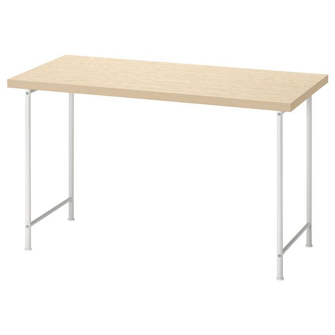 IKEA MITTCIRKEL SP?ND, письменный стол с эффектом живой сосны /белый, 120x60 см