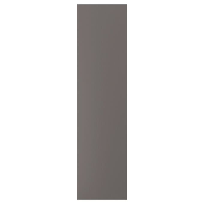 IKEA FORSAND, дверь с петлями, темно-серая, 50x195 см