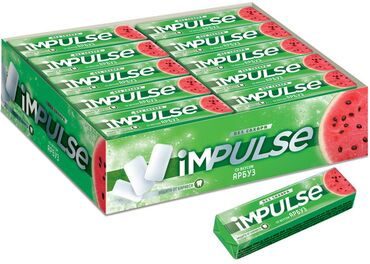 «Impulse», жевательная резинка со вкусом «Арбуз», без сахара, 14 г
