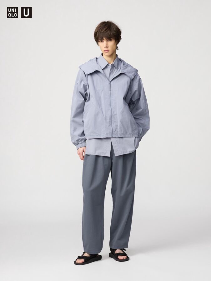 UNIQLO U - легкие спортивные брюки на резинке - 07 GRAY