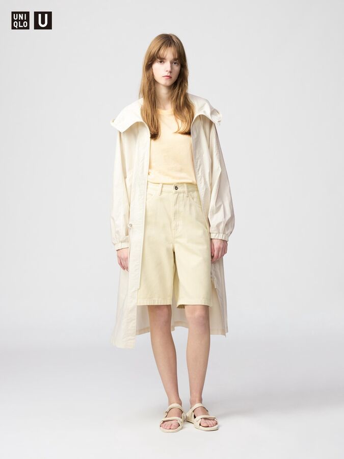 UNIQLO U - джинсовые шорты-бермуды - 31 BEIGE