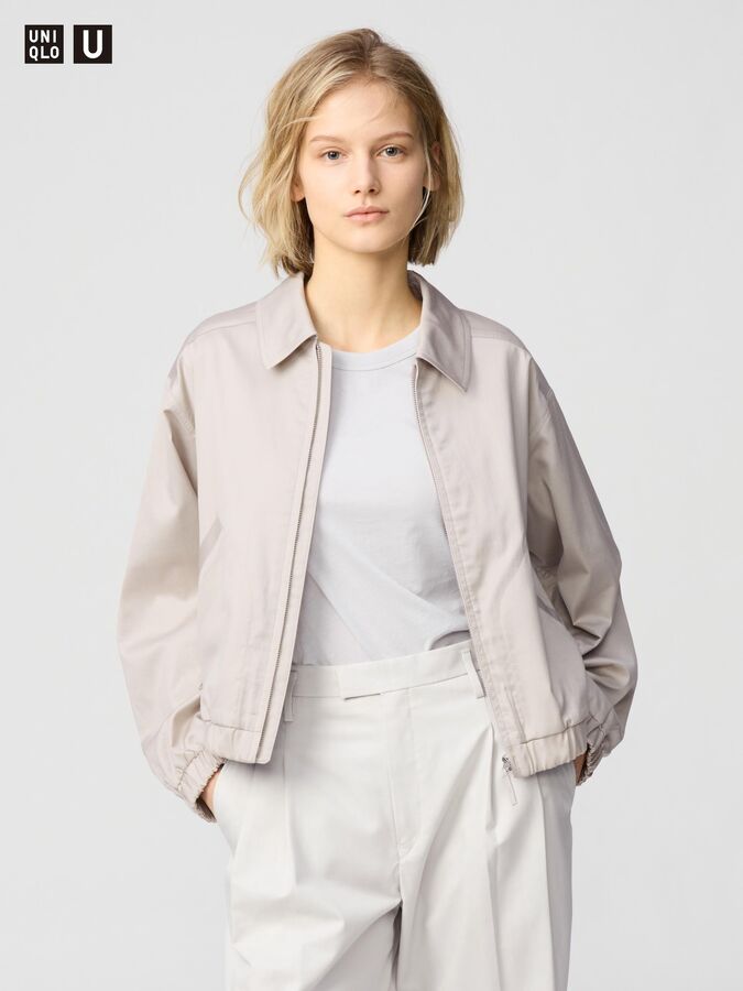 UNIQLO U - короткая куртка на молнии - 31 BEIGE