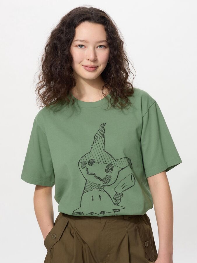 UNIQLO UT - хлопковая футболка с героями Pokémon - 53 GREEN