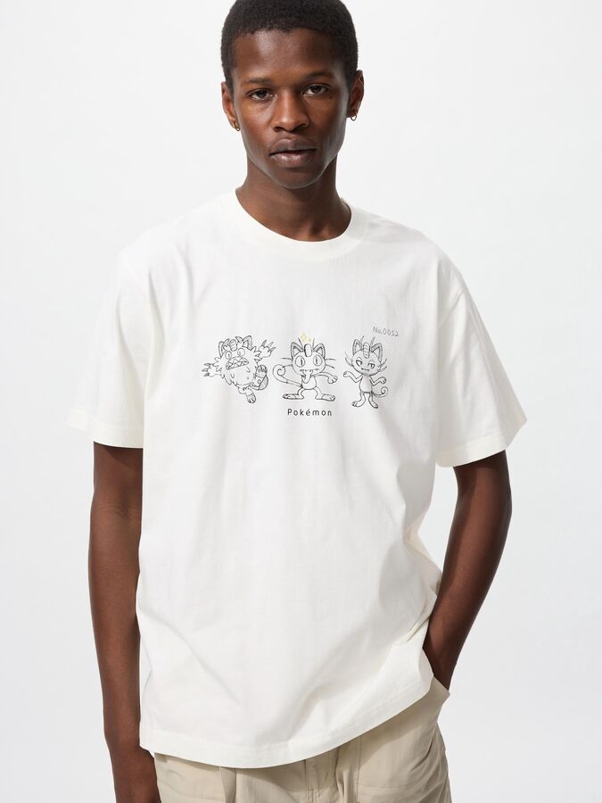 UNIQLO UT - хлопковая футболка с героями Pokémon - 01 OFFWHITE
