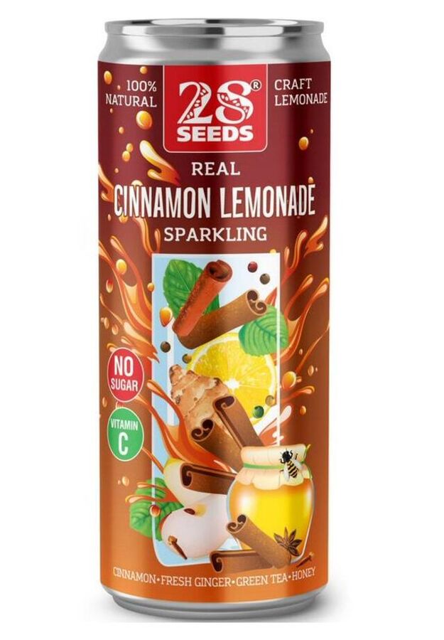 28 Seeds Напиток коричный лимонад &quot;cinnamon limonade&quot; с соком ж/б 330мл