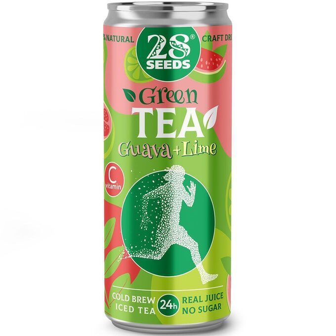 28 Seeds Чай Зелёный &quot;Гуава и Лайм&quot; Cold Brew ж/б 330мл