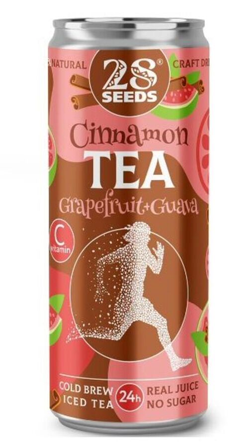 28 Seeds Чай Коричный &quot;Грейпфрут + Гуава&quot;ж/б 330мл