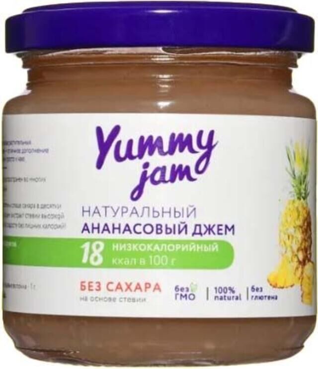 Yummy Jam Джем Ананасовый, низкокаллорийный Yummy 200г