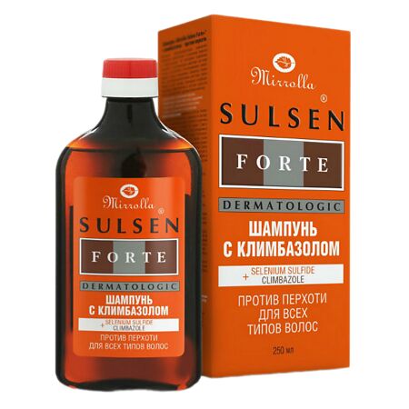 Шампунь Mirrolla Sulsen Forte® с климбазолом-против перхоти 250мл фл. и/у	Мирролла Лаб ООО