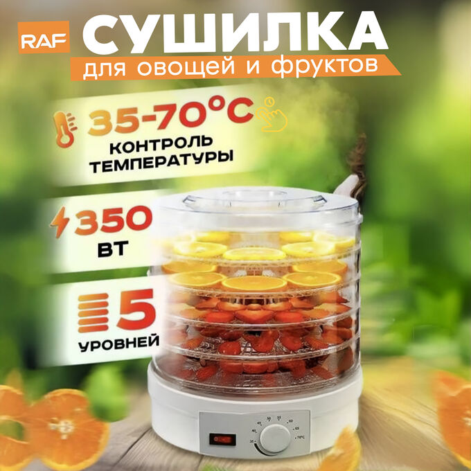 🔥 ХИТ Сушилка для овощей и фруктов, электрическая, RAF, 350 Вт