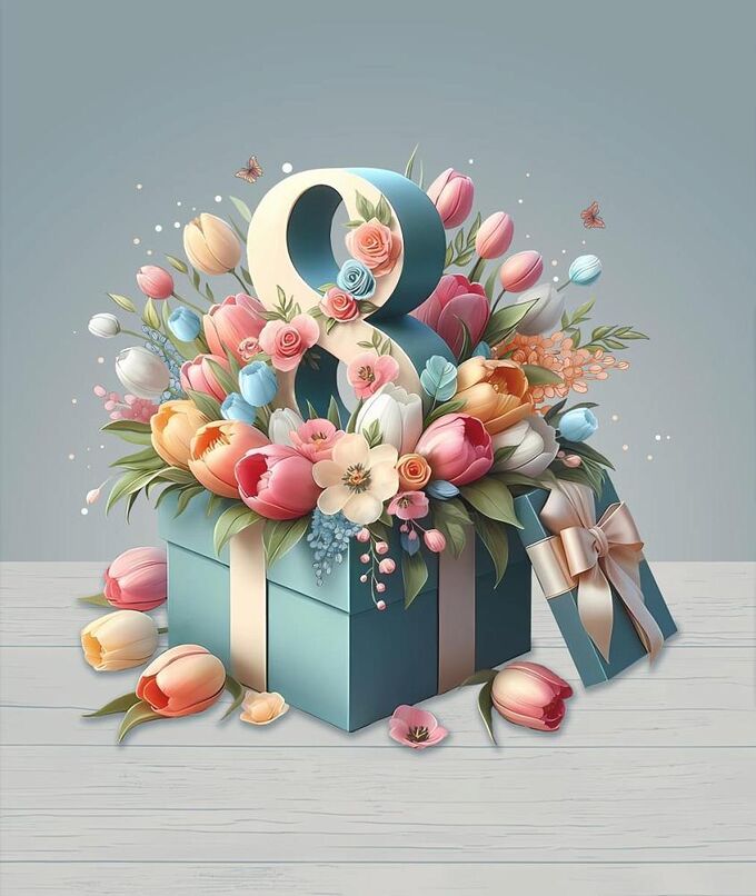 Текстильный край 37 Кухонное полотенце вафельное &quot;8-е марта&quot;