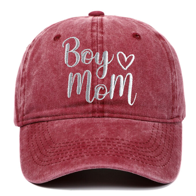 Кепка, бейсболка универсальная, регулируемая BOY MOM Красный