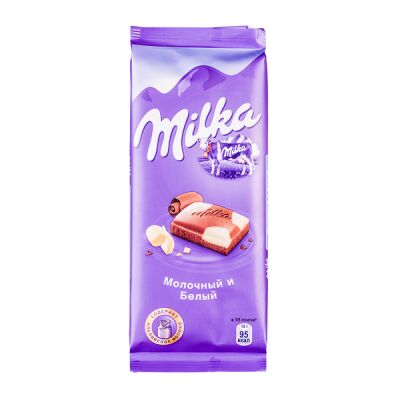 Шоколад Milka bubbly White молочный с пористым белым