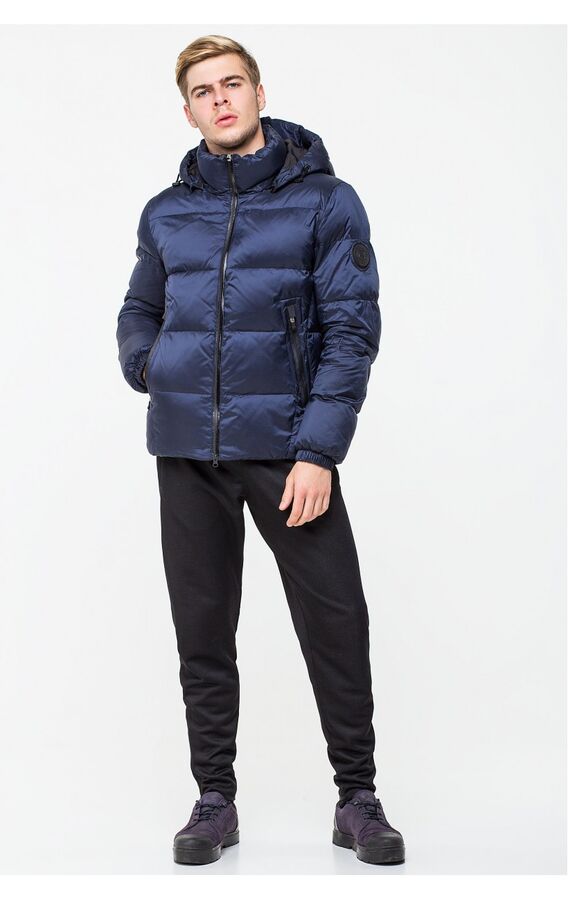 Теплая мужская зимняя куртка синего цвета CW18MD054DN (501 синяя)