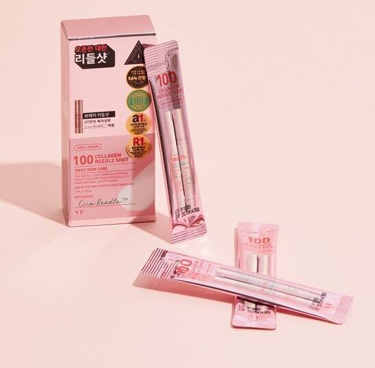 VT Cosmetics Бустер-сыворотка с микроиглами и коллагеном  VT 100 Collagen Reedle Shot Stick Pouch