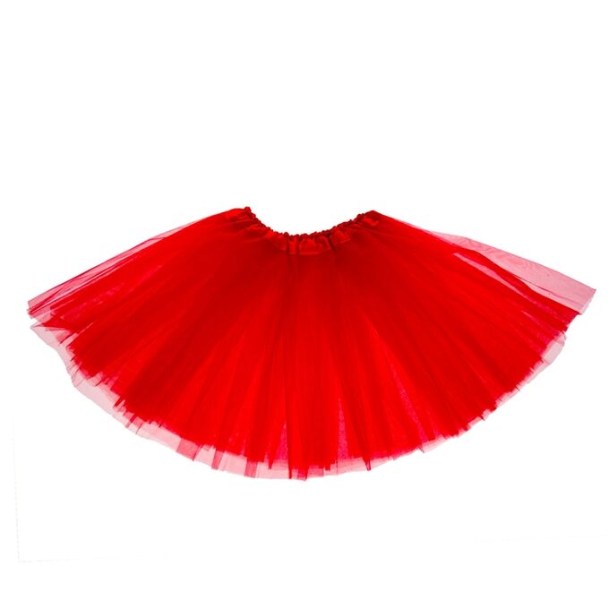 Страна карнавалия Карнавальная юбка трёхслойная 4-6 лет, цвет красный