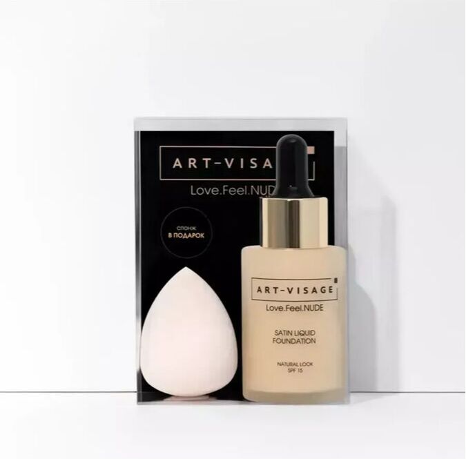 ART-VISAGE Тональный крем &quot;Love.Feel.NUDE&quot; №404 бежевый (с пипеткой) 34мл с сатиновым финишем