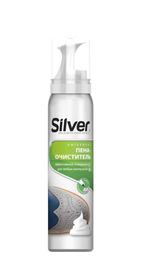 Пена очиститель Silver универсальная для всех типов кожи и текстиля, 150 мл