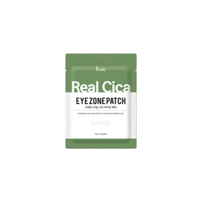 PRRETI Восстанавливающие патчи против отечности с центеллой REAL CICA EYE ZONE PATCH,25гр*30шт