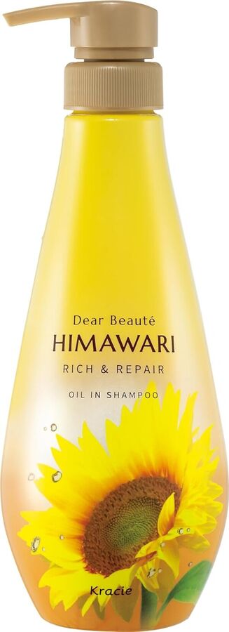 Бессиликоновый шампунь для восстановления волос Kracie Himawari Oil in Shampoo Rich &amp; Repair
