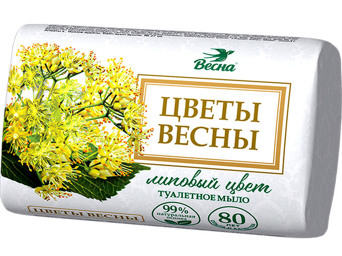 Весна Мыло твёрдое туалетное Цветы Весны Липовый цвет 90г