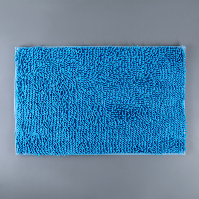 Коврик  «Букли длинные», 49?76 см, цвет голубой