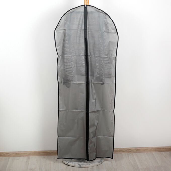 Доляна Чехол для одежды 61?137 см, плотный, PEVA, цвет серый
