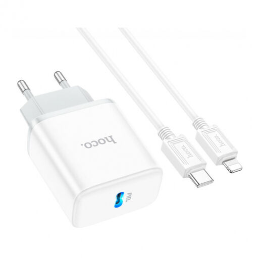 Hoco Комплект зарядных устройств C104A Kexun с одним портом PD20W (от C до iP) (европейский стандарт)