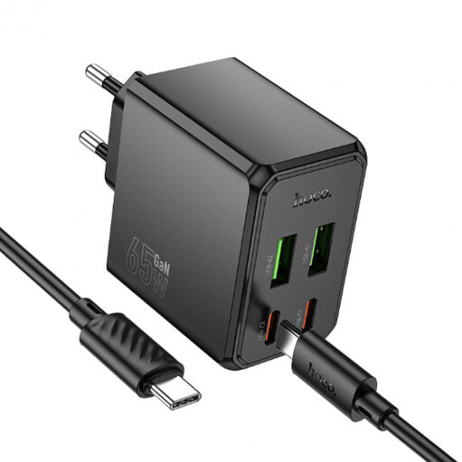 Hoco Комплект зарядных устройств CS19A Auchan PD65W (2C2A) (C-C) (европейский стандарт)