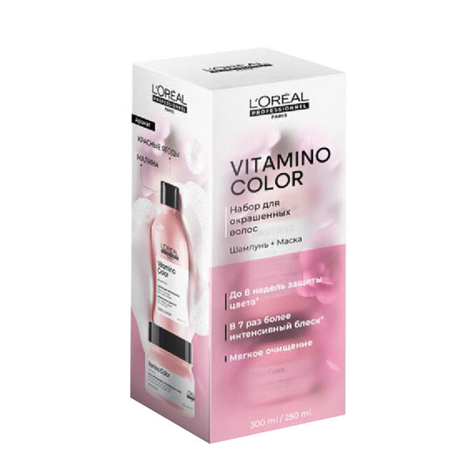 LOREAL PROFESSIONNEL Набор Весенний для окрашенных волос (шампунь 300 мл + маска 250 мл) Vitamino Color